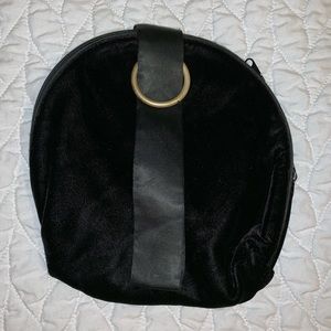 Black Velour Makeup Bag